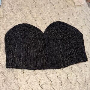 Zara Black rattan crop top